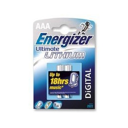 Blister 2 Piles L92 ENERGIZER - Format LR03 - AAA Ultimate - Lithium - 1.5V