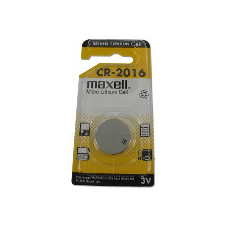 Pile Bouton CR2016 Standard - BATLI07 - MAXELL - Lithium - 3V