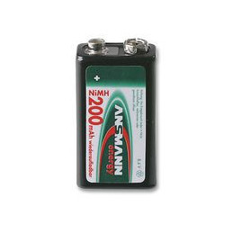 Pile ANSMANN 6HR61 - NiMh - 9V - 200mAh