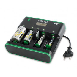 Chargeur Powerline 5 ANSMANN - 1 à 5 accus AAA/AA/9V/C/D NiMh