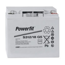 EXIDE Sonnenschein 12V - 19,0Ah - Powerfit - S312/18 - Bac VO - Compatible TUDOR TD 19