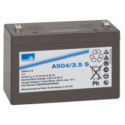 EXIDE Sonnenschein 4V - 3.5Ah - Dryfit A500 - Bac VO - A504/3.5S - Alarme DOMONIAL SECOM