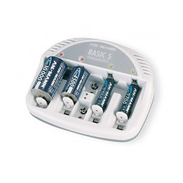 Chargeur Basic 5 ANSMANN - 2 à 5 accus AAA / AA / 9V / C / D NiMh