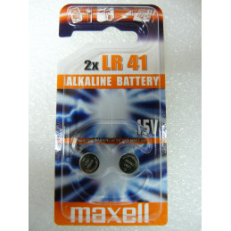 MAXELL Pile Bouton Alcaline - LR41 – 192 - LR736 - AG3 - Blister de 2