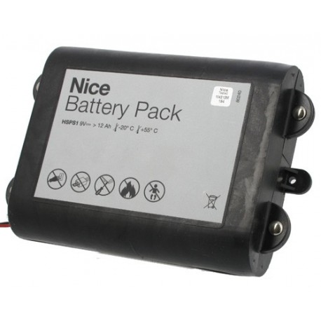 CHRONO Pile Batterie Alarme Compatible NICE HSCU1GCFR - 6LR20 Alcaline - 9V - 18Ah + Connecteur
