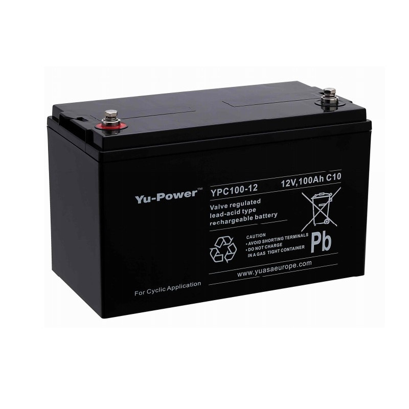 Batterie YPC100-12 YUASA - Plomb Cyclage - 12V - 100Ah