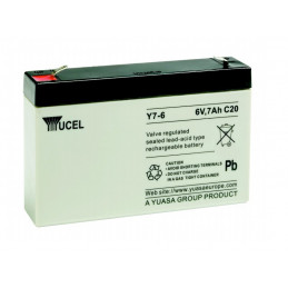 Batterie Y7-6 YUASA / YUCEL - AGM - Plomb - 6V - 7Ah