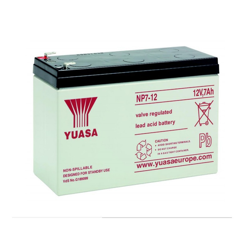 YUASA 12V - 7Ah - NP7-12 - AGM