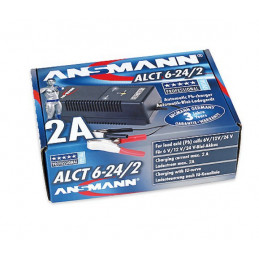ANSMANN Chargeur Plomb - Tension réglable 6V/12V/24V Pince croco - ALCT6-24/2
