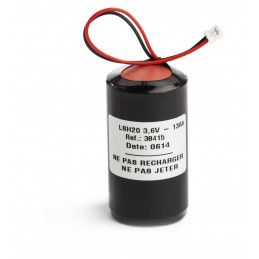 CHRONO Pile Batterie Alarme Compatible LEGRAND 432 90 - D - LSH20 - 3,6V - 13,0Ah + Connecteur BLANC Sirene 432 58