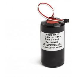 CHRONO Pile Batterie Alarme Compatible  LEGRAND 432 90 - D - LSH20 - 3,6V - 13,0Ah + Connecteur NOIR Centrale 432 14