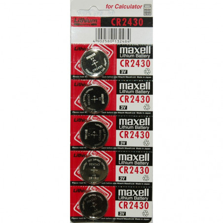 Pile Bouton CR1620 MAXELL - Carte de 5 - Lithium - 3V