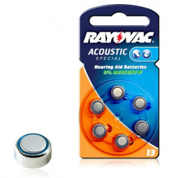 Pile Bouton RAYOVAC 13AE Acoustic - Zinc Air - 1.4V - 310mAh