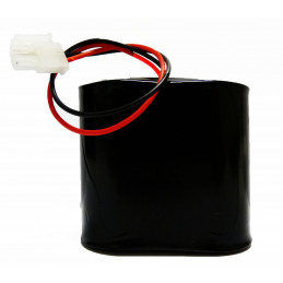 CHRONO Pile Batterie Alarme Piscine Compatible DSP80 - S5  - 2LR20 Alcaline - 3V - 18Ah + Connecteur Blanc