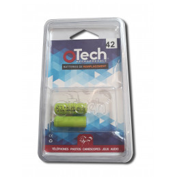 Blister 2 piles 2/3 AAA - NiMh - 1.2V - 400mAh - Sagem D26T - D26V - Téléphonie