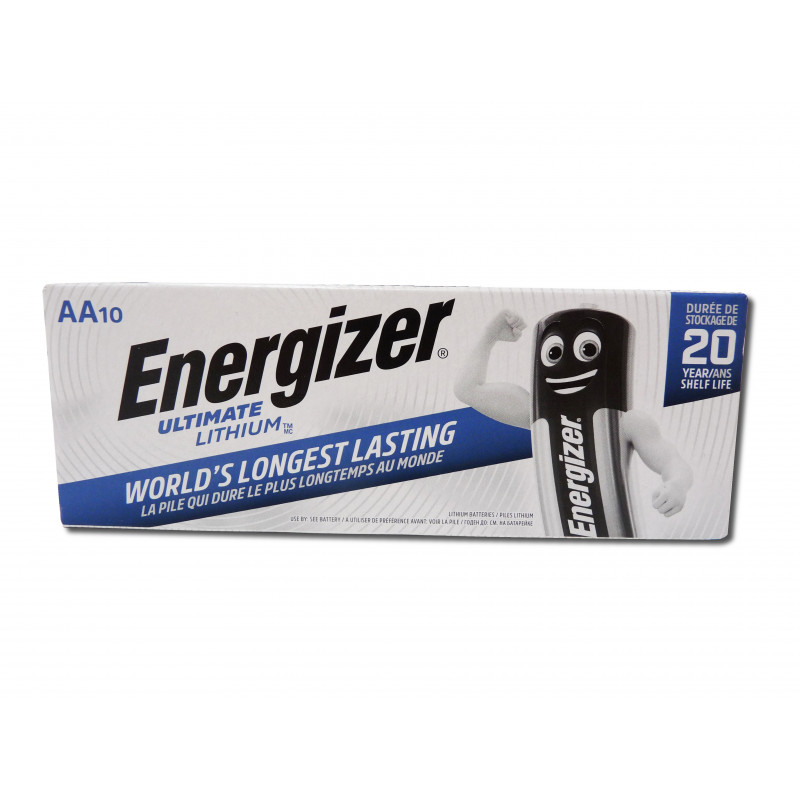 Boite de 10 Piles ENERGIZER L91 - Format LR6 - AA - Ultimate - 1.5V