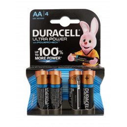 Piles DURACELL LR6 - LR06 - AA M3 - Blister x 4 - Ultra M3 - Alcaline - 1.5V