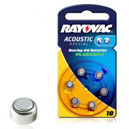 Pile Bouton RAYOVAC 10AE Acoustic - Zinc Air - 1.4V - 630mAh