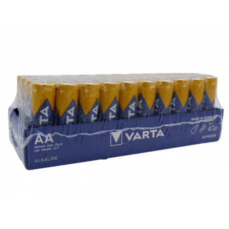 Pack de 40 piles VARTA - LR06 - LR6 - AA - Industrial - Alcaline - 1.5V