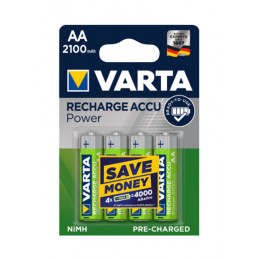 Piles VARTA HR6 - AA - Blister x 4 - NiMh - 1.2V - 2100mAh