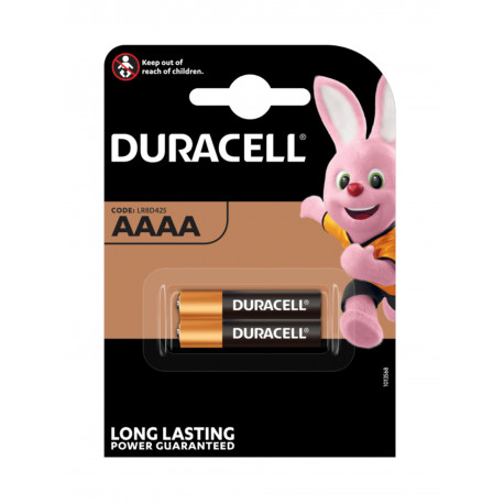 Blister de 2 piles Duracell - 1LR61 - AAAA M3 - Alcaline - 1.5V