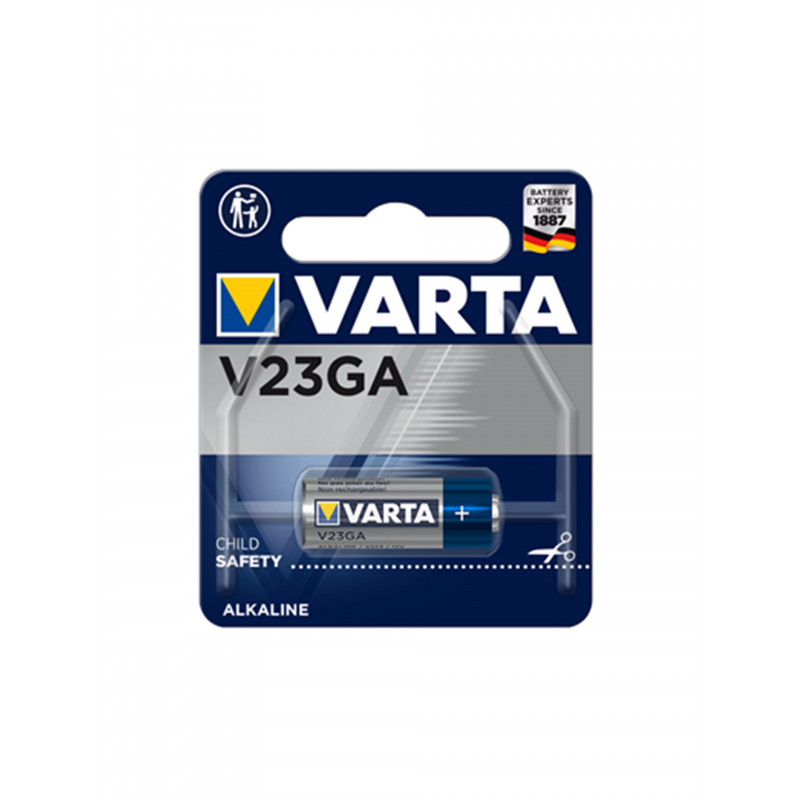 Pile VARTA 23A - GP23A - MN21 - L1028 - 8LR932 - LRV08 - V23GA -  A23 - Blister x 1 - Alcaline - 12V