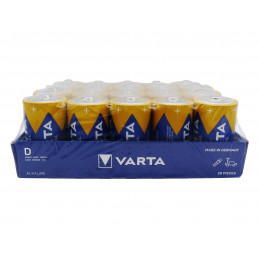 Boite de 20 piles VARTA LR20 - D - UM1 - Industrial - Alcaline - 1.5V