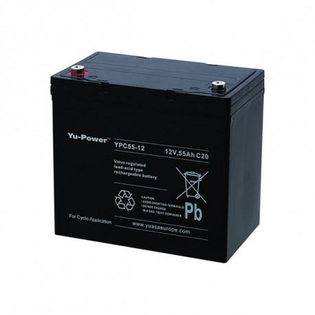Batterie YPC55-12 YUASA - Compatible MK M22 NF SLD G - Plomb Cyclage - 12V - 55Ah
