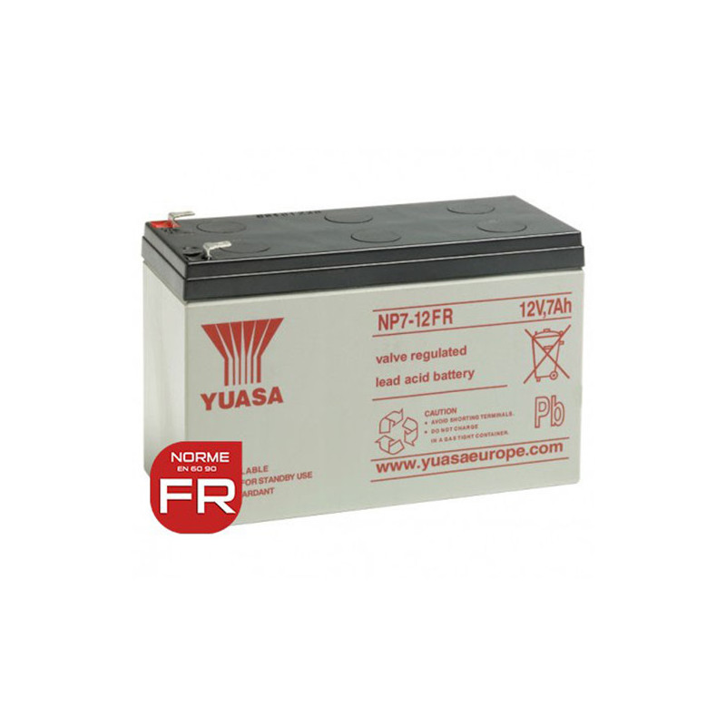 Batterie NP7-12 FR YUASA - AGM - S65 - 12V - 7.0Ah