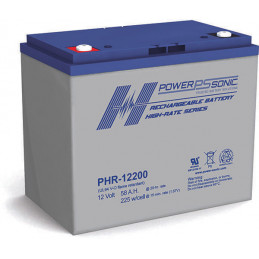 Batterie Plomb Standard 12V 58Ah - PHR-12200FR - 229x138x200 - Spécial Onduleur - Powersonic